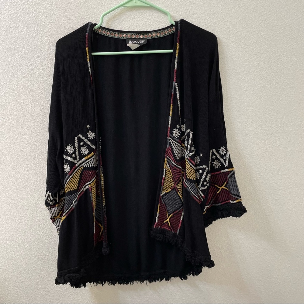 Weavers cardigan sweater black small